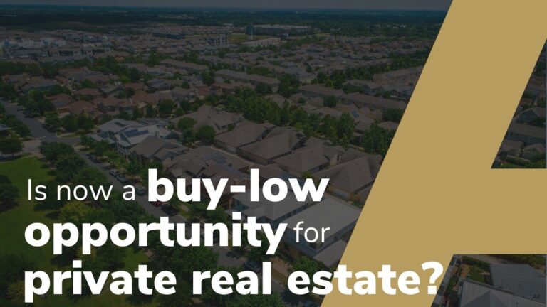 Is now a buy-low opportunity for private real estate?