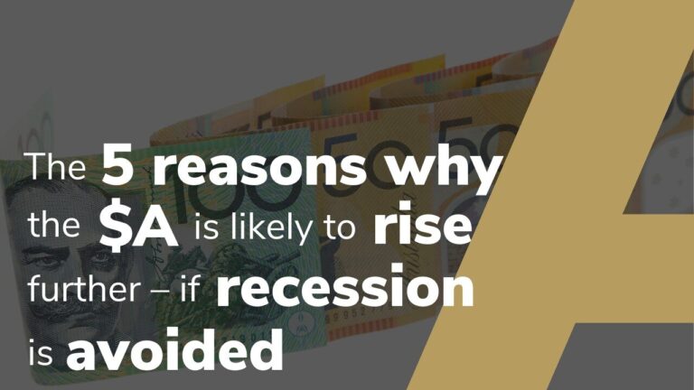 The Five Reasons Why The $A Is Likely To Rise Further – If Recession Is Avoided